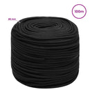 Multifunktionelt universaltov 6 mm 100 m Sort PP