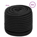 Multifunktionelt universaltov 16 mm 25 m Sort PP
