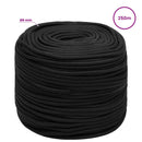 Multifunktionelt universaltov 6 mm 250 m Sort PP
