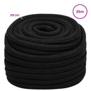 Multifunktionelt universaltov 20 mm 25 m Sort Polyester