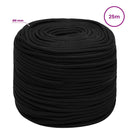 Multifunktionelt universaltov 8 mm 25 m Sort Polyester