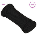 Multifunktionelt universaltov 5 mm 50 m Sort Polyester