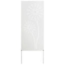 Have privatliv skærm Fretwork Hvid 50 x 140 cm Koldvalset stål