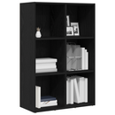 bogskab 66x30x98 cm konstrueret træ sort egetræsfarve