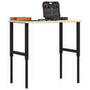 arbejdsbænk 100x60x(71,5-98) cm massivt egetræ rektangulær - xlshop.dk