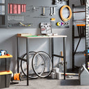 arbejdsbænk 100x60x(71,5-98) cm massivt egetræ rektangulær - xlshop.dk