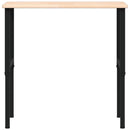 arbejdsbænk 100x60x(71,5-98) cm massivt egetræ rektangulær - xlshop.dk
