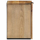 badeværelsesskab 38x33,5x48 cm massivt mangotræ brun - xlshop.dk