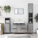 badeværelsesskab 80x33x60 cm konstrueret træ grå sonoma-eg - xlshop.dk