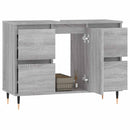 badeværelsesskab 80x33x60 cm konstrueret træ grå sonoma-eg - xlshop.dk