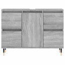 badeværelsesskab 80x33x60 cm konstrueret træ grå sonoma-eg - xlshop.dk