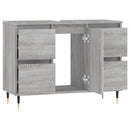 badeværelsesskab 80x33x60 cm konstrueret træ grå sonoma-eg - xlshop.dk