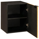 Badeværelsesskab Sort og Guld 38 x 33 x 48 cm Massivt mangotræ - xlshop.dk