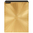 Badeværelsesskab Sort og Guld 38 x 33 x 48 cm Massivt mangotræ - xlshop.dk