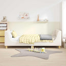 Børnesengestel med hovedgærde Cremefarvet 80 x 200 cm Bouclé - xlshop.dk