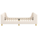 Børnesengestel med hovedgærde Cremefarvet 80 x 200 cm Bouclé - xlshop.dk