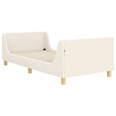 Børnesengestel med hovedgærde Cremefarvet 80 x 200 cm Bouclé - xlshop.dk