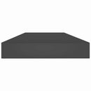 boghylder 8 stk. 80x10x1,5 cm konstrueret træ grå - xlshop.dk