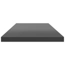 boghylder 8 stk. 80x20x1,5 cm konstrueret træ grå højglans - xlshop.dk