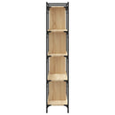 bogreol 76x32x158 cm 5 hylder konstrueret træ sonoma-eg - xlshop.dk