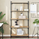 bogreol 76x32x158 cm 5 hylder konstrueret træ sonoma-eg - xlshop.dk