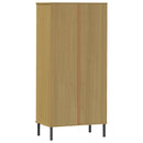 bogreol med 2 skuffer OSLO 60x35x128,5 cm massivt træ brun - xlshop.dk