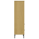 bogreol med 2 skuffer OSLO 60x35x128,5 cm massivt træ brun - xlshop.dk