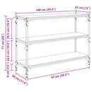Bogskab Gammelt træ 100 x 33 x 70,5 cm Ingeniørt træ og jern - xlshop.dk