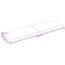 bordplade 200x60x(2-4) cm naturlig kant behandlet træ lysebrun - xlshop.dk