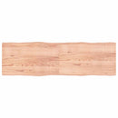 bordplade 200x60x(2-4) cm naturlig kant behandlet træ lysebrun - xlshop.dk