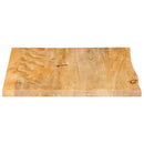 bordplade 60x60x2,5 cm naturlig kant massivt mangotræ - xlshop.dk