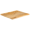 bordplade 60x60x2,5 cm naturlig kant massivt mangotræ - xlshop.dk