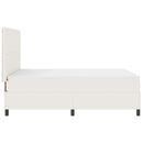 Box spring seng Creme og hvid 160 x 200 cm Velourstof - xlshop.dk