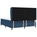 Box spring seng med hovedgærde Blå 180 x 200 cm Stof - xlshop.dk