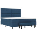 Box spring seng med hovedgærde Blå 180 x 200 cm Stof - xlshop.dk