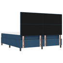 Box spring seng med hovedgærde Blå 180 x 200 cm Stof - xlshop.dk
