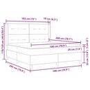 Box spring seng med hovedgærde Blå 180 x 200 cm Stof - xlshop.dk