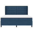 Box spring seng med hovedgærde Blå 180 x 200 cm Stof - xlshop.dk