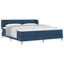 Box spring seng med hovedgærde Blå 180 x 200 cm Stof - xlshop.dk
