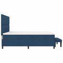Box spring seng med hovedgærde Blå 180 x 200 cm Stof - xlshop.dk