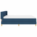 Box spring seng med hovedgærde Blå 200 x 180 cm Stof - xlshop.dk