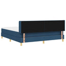 Box spring seng med hovedgærde Blå 200 x 180 cm Stof - xlshop.dk