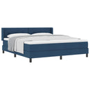 Box spring seng med hovedgærde Blå 200 x 180 cm Stof - xlshop.dk