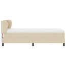 Box spring seng med hovedgærde Creme 100 x 200 cm Stof - xlshop.dk