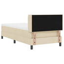 Box spring seng med hovedgærde Creme 200 x 100 cm Stof - xlshop.dk