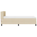 Box spring seng med hovedgærde Creme 200 x 100 cm Stof - xlshop.dk