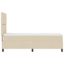 Box spring seng med hovedgærde Creme 80 x 200 cm Stof - xlshop.dk