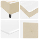 Box spring seng med hovedgærde Creme 80 x 200 cm Stof - xlshop.dk