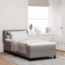 Box spring seng med hovedgærde Gråbrun 100 x 200 cm Stof - xlshop.dk