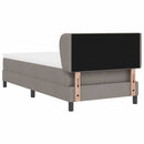 Box spring seng med hovedgærde Gråbrun 100 x 200 cm Stof - xlshop.dk